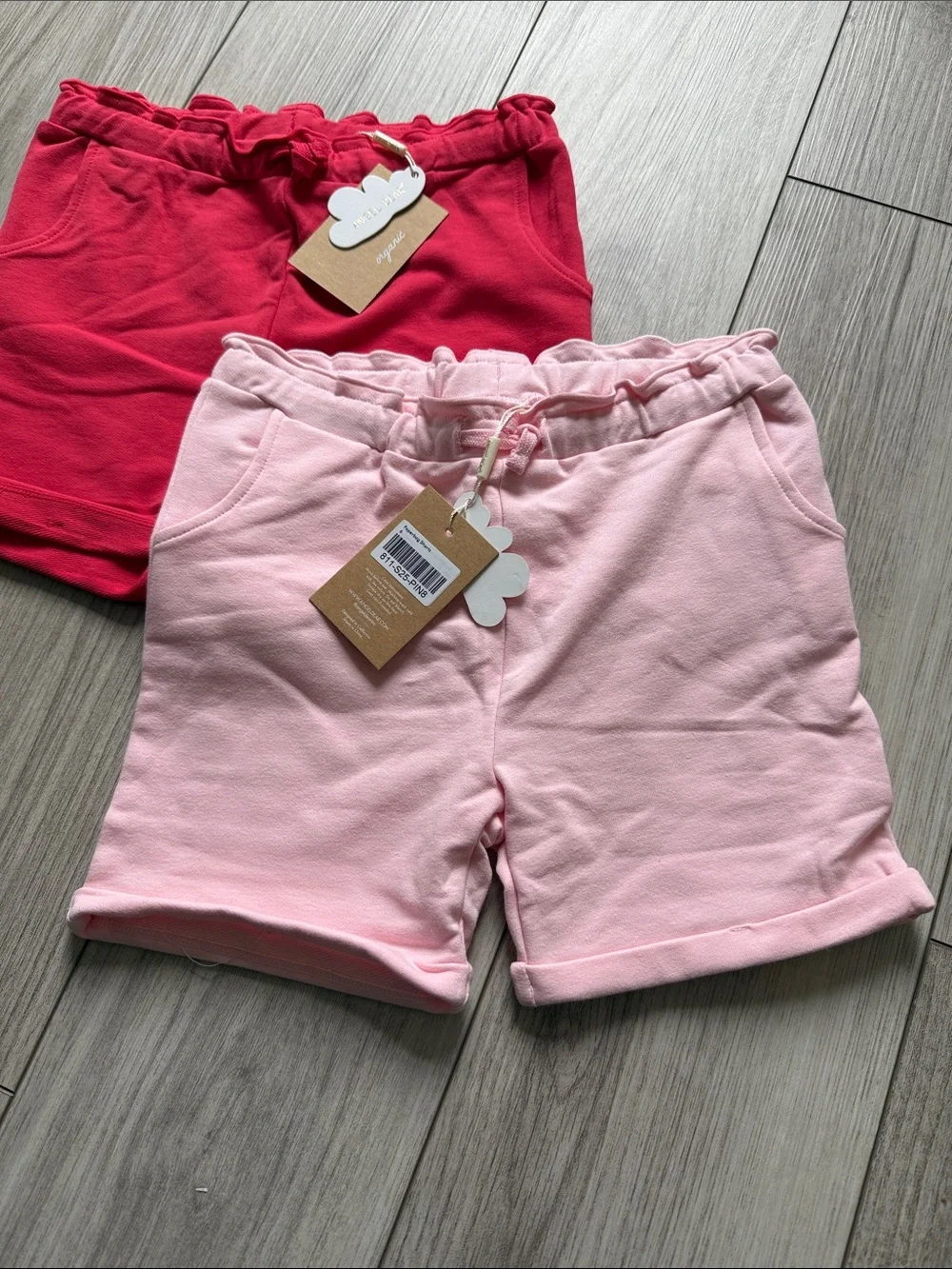 Angel Dear girls French Terry Paperbag Shorts Pink and Red Bundle Size 6 NEW